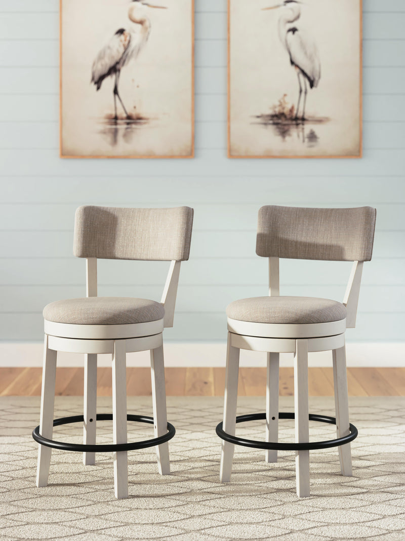 Robbinsdale Antique White Counter Height Barstool (Set of 2) - D642-224X2