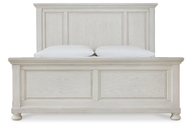 Robbinsdale Antique White King Panel Bed - DMV FurnitureKing Bed