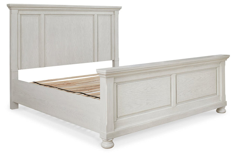 Robbinsdale Antique White King Panel Bed - DMV FurnitureKing Bed
