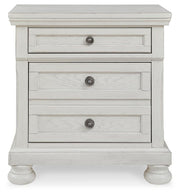 Robbinsdale Antique White Queen Panel Bed, Dresser, Chest and 2 Nightstands - B742B35