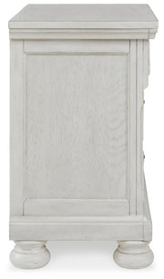 Robbinsdale Antique White Queen Panel Bed, Dresser, Chest and 2 Nightstands - B742B35