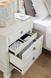 Robbinsdale Antique White Queen Panel Bed, Dresser, Chest and 2 Nightstands - B742B35
