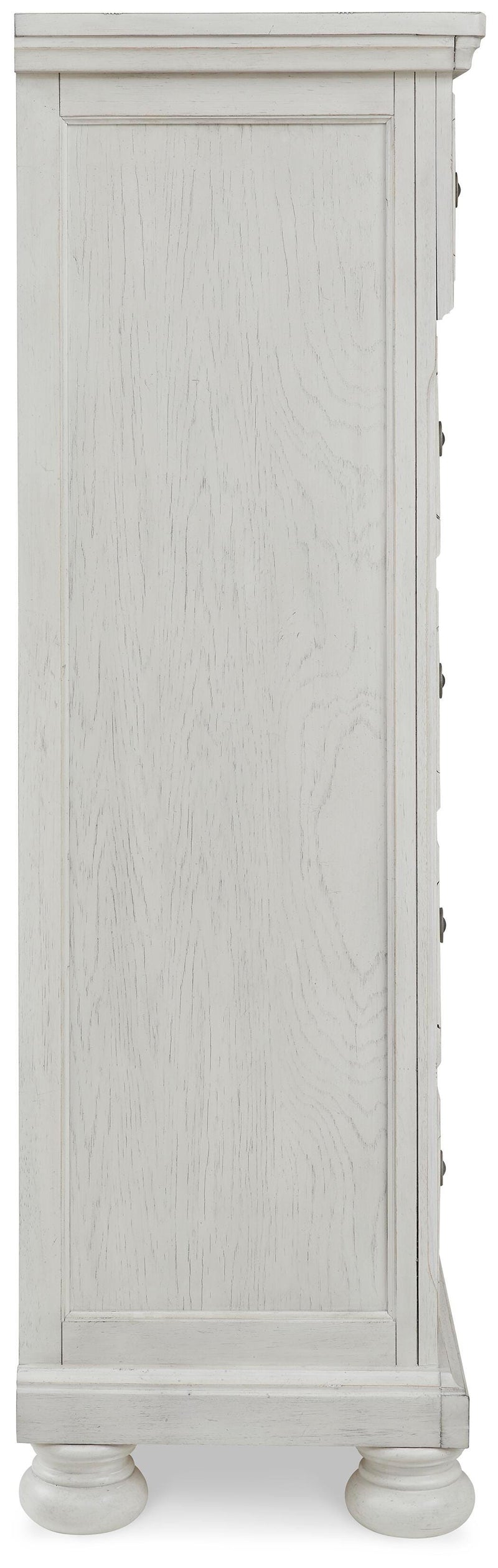 Robbinsdale Antique White Queen Panel Storage Bed, Dresser, Mirror and Chest - B742B27