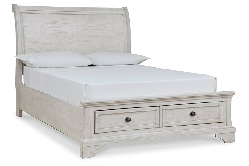 Robbinsdale Antique White Sleigh Storage Bedroom Set - DMV FurnitureYouth Bedroom Set