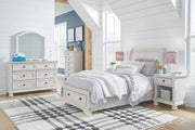 Robbinsdale Antique White Sleigh Storage Bedroom Set - DMV FurnitureYouth Bedroom Set