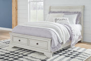 Robbinsdale Antique White Sleigh Storage Bedroom Set - DMV FurnitureYouth Bedroom Set