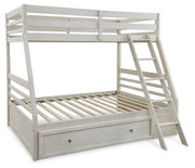 Robbinsdale Antique White Twin over Full Bunk Bed, Dresser and Chest - B742B32