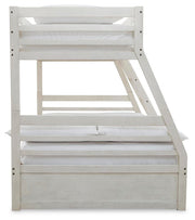 Robbinsdale Antique White Twin over Full Bunk Bed, Dresser and Chest - B742B32
