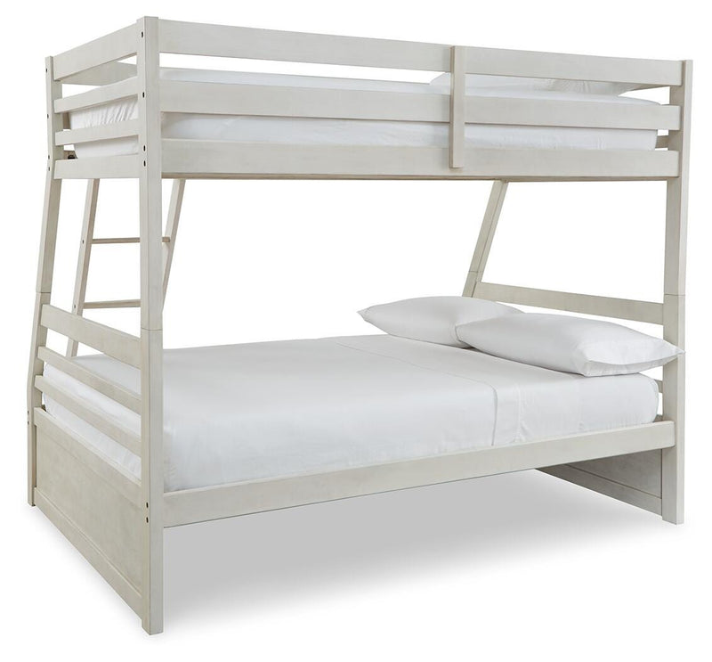 Robbinsdale Antique White Twin over Full Bunk Bed, Dresser and Chest - B742B32