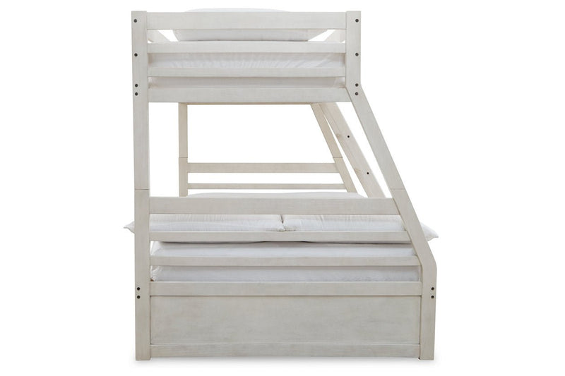 Robbinsdale Antique White Twin over Full Bunk Bed with Storage - DMV FurnitureBunk Bed