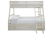 Robbinsdale Antique White Twin over Full Bunk Bed with Storage - DMV FurnitureBunk Bed