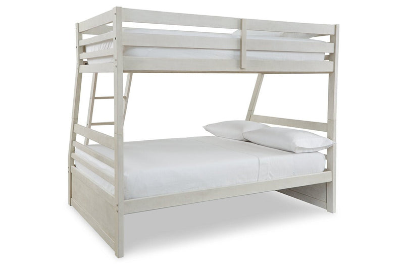 Robbinsdale Antique White Twin over Full Bunk Bed with Storage - DMV FurnitureBunk Bed
