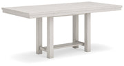 Robbinsdale Counter Height Dining Table and 10 Barstools in Antique White from Ashley - DMV Furniture