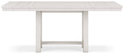 Robbinsdale Antique White Counter Height Dining Table and 4 Barstools with Storage from Ashley - DMV Furniture