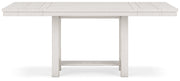 Robbinsdale Antique White Counter Height Dining Table and 4 Barstools with Storage from Ashley - DMV Furniture
