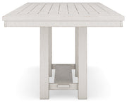 Robbinsdale Antique White Counter Height Dining Table and 8 Barstools with Storage from Ashley - DMV Furniture