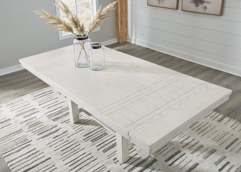Robbinsdale Dining Table and 6 Chairs in Antique White - PKG020810