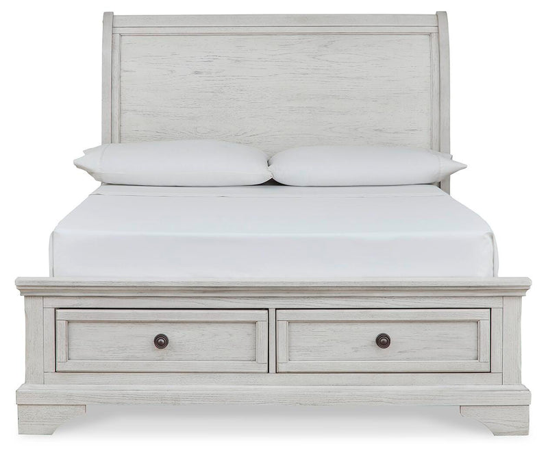 Robbinsdale Full Sleigh Storage Bed, Dresser and Mirror - B742B15