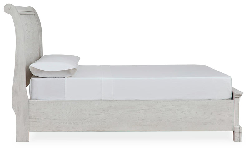 Robbinsdale Full Sleigh Storage Bed, Dresser and Mirror - B742B15