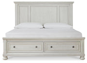 Robbinsdale King Panel Storage Bed, Dresser, Chest and 2 Nightstands - B742B49