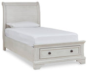 Robbinsdale Twin Sleigh Storage Bed, Dresser and Mirror - B742B14
