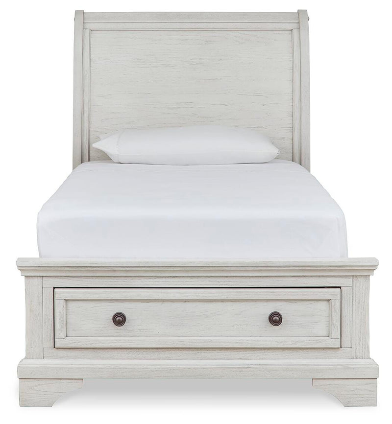 Robbinsdale Twin Sleigh Storage Bed, Dresser and Nightstand - B742B47