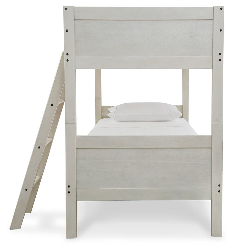 Robbinsdale Twin/Twin Bunk Bed with Ladder - B742-59 - DMV Furniture