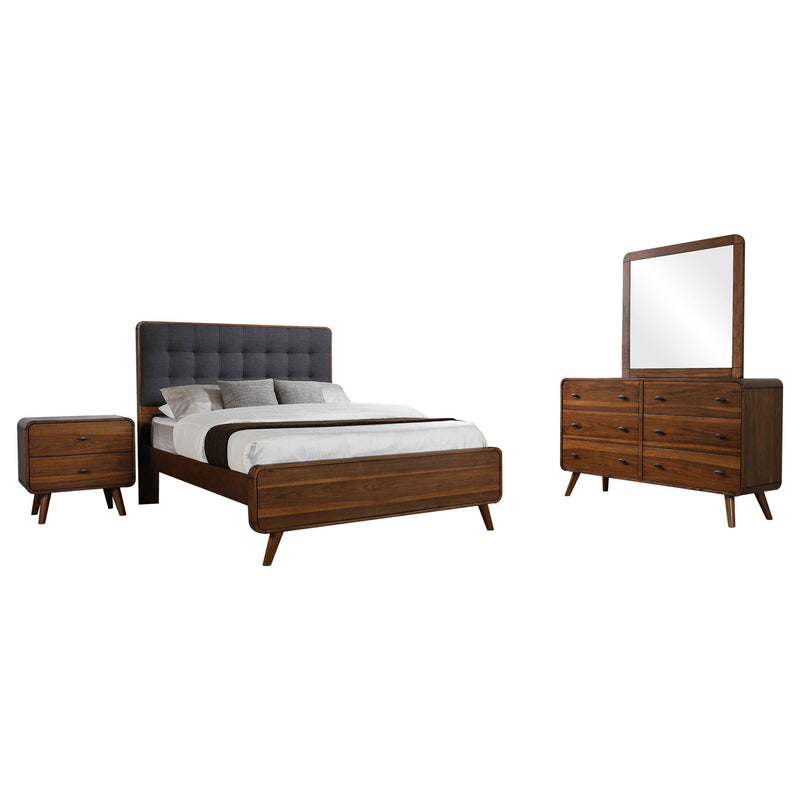 Robyn 4-piece California King Bedroom Set Dark Walnut - 205131KW-S4
