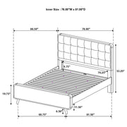 Robyn 4-piece Eastern King Bedroom Set Dark Walnut - 205131KE-S4