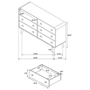 Robyn 4-piece Eastern King Bedroom Set Light Ash - 225091KE-S4