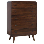 Robyn 5-piece Eastern King Bedroom Set Dark Walnut - 205131KE-S5