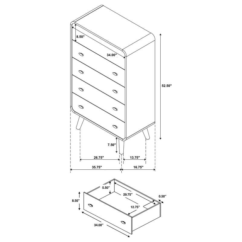 Robyn 5-piece Queen Bedroom Set Light Ash - 225091Q-S5