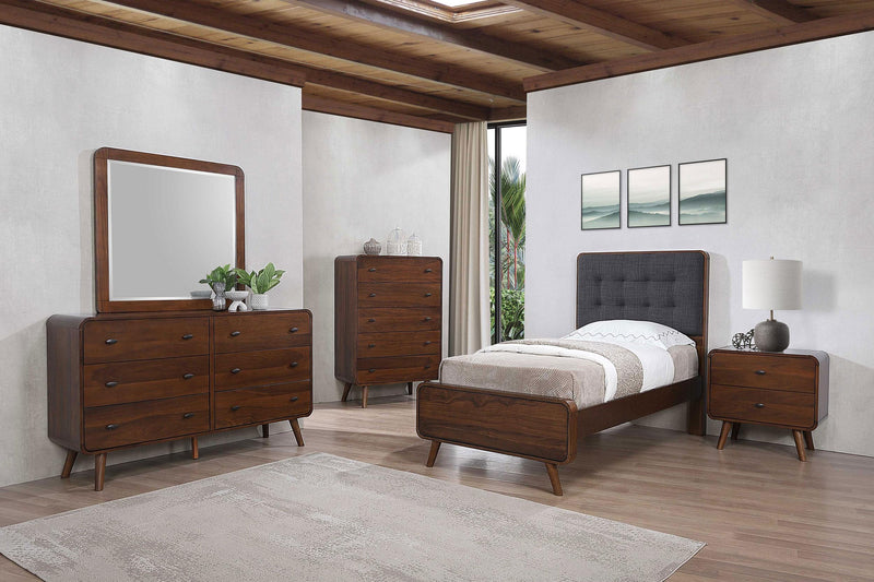 Robyn 5-piece Twin Bedroom Set Dark Walnut - 205131T-S5