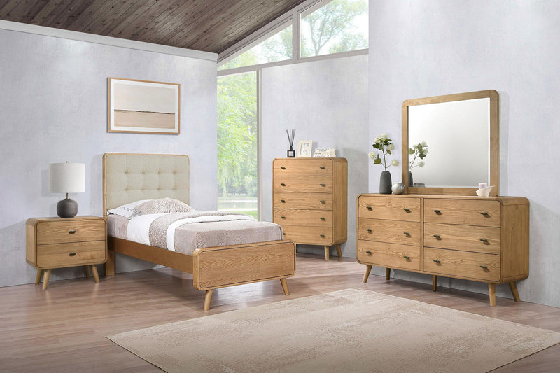 Robyn 5-piece Twin Bedroom Set Light Ash - 225091T-S5