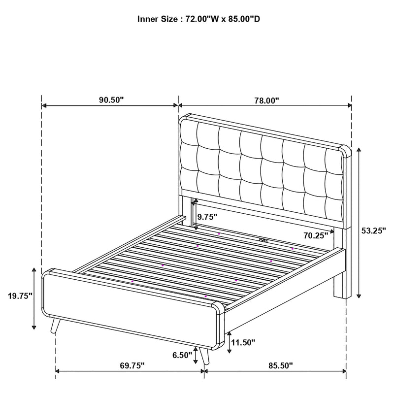 Robyn Wood California King Platform Bed Dark Walnut - 205131KW