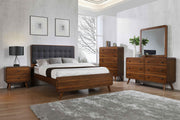 Robyn Wood Eastern King Platform Bed Dark Walnut - 205131KE