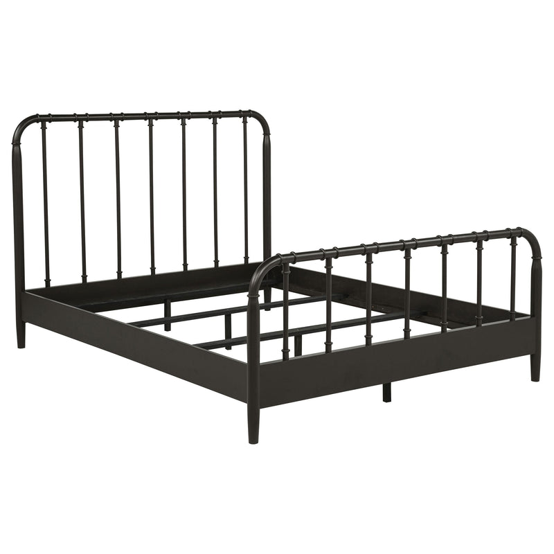 Rocco All Wood Water Pipe Open Frame Queen Bed Dark Bronze - 310035Q