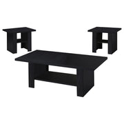 Rodez 3-piece Engineered Wood Coffee Table Set Black - 700345