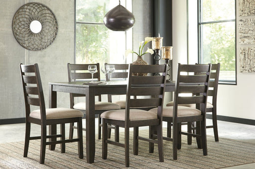 Rokane Brown Dining Table and Chairs (Set of 7) - DMV FurnitureDining Room Set