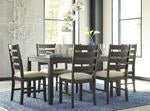Rokane Brown Dining Table and Chairs (Set of 7) - DMV FurnitureDining Room Set