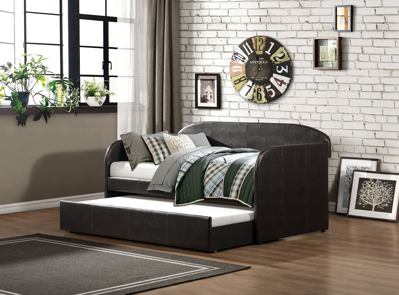 Roland Dark Brown Daybed with Trundle - DMV FurnitureDaybed