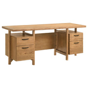 Roldan 69-inch 4-drawer Computer Desk with File Drawer Light Ash - 801115