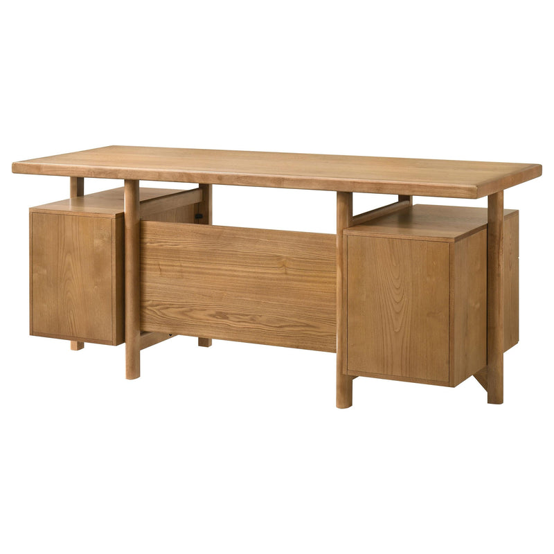 Roldan 69-inch 4-drawer Computer Desk with File Drawer Light Ash - 801115