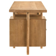 Roldan 69-inch 4-drawer Computer Desk with File Drawer Light Ash - 801115
