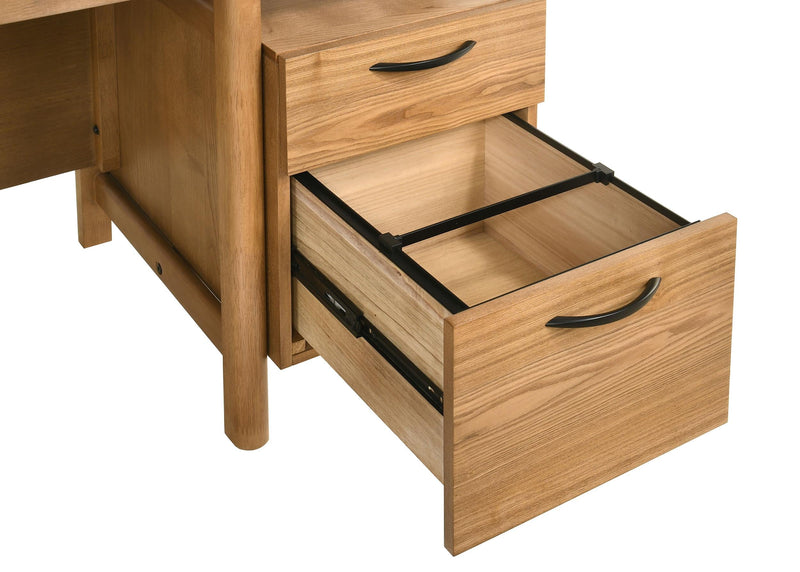 Roldan 69-inch 4-drawer Computer Desk with File Drawer Light Ash - 801115