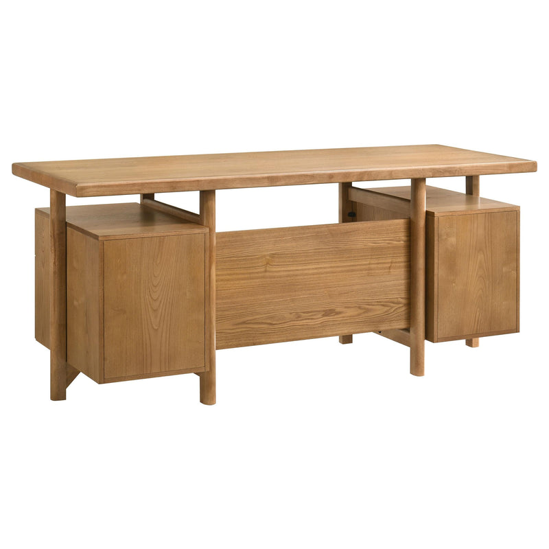 Roldan 69-inch 4-drawer Computer Desk with File Drawer Light Ash - 801115