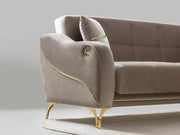 Rolex 3-pieces (Sofa & Loveseat & Chair) Livingroom Set in Brown - 200-ST-ROL-VELVET260-321