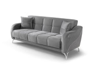 Rolex Convertible Sofa in Grey - 200-ST-ROL-VELVET405-3