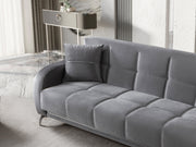 Rolex Convertible Sofa in Grey - 200-ST-ROL-VELVET405-3