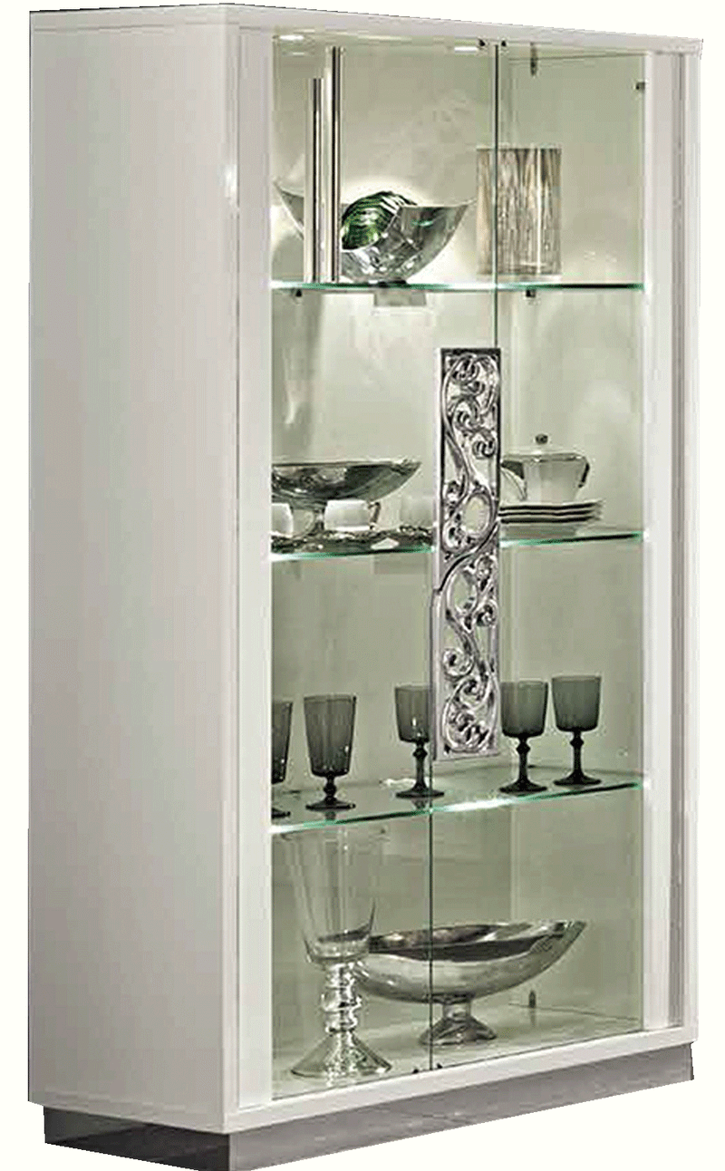 Roma 2-Door Curio White - i24043 - DMV Furniture